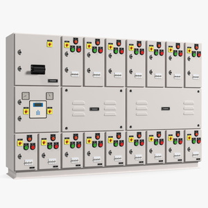 3D Industrial Electrical Switchgear Panel model