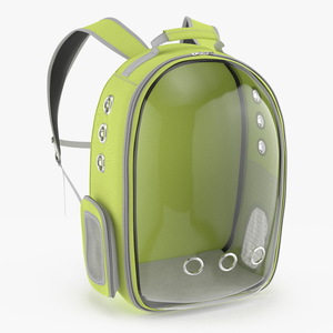 3D model Pet Carrier Backpack Dressed Yellow