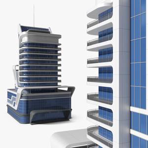 3D model Futuristic Commercial Building