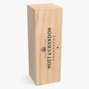 3D Wooden Champagne Box Moet and Chandon Brut Imperial