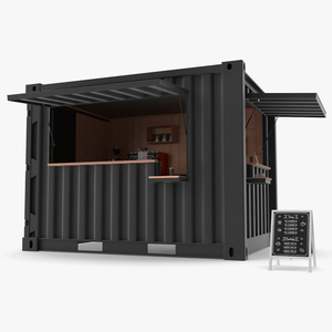 Outdoor Container Coffee Shop 3D model