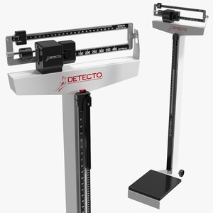 3D model Detecto Weigh Beam Scale with Height Rod