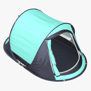 Camping Tent with Door Opened 3D model