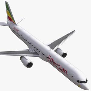 3D model Boeing 757 300 Ethiopian Airlines Rigged