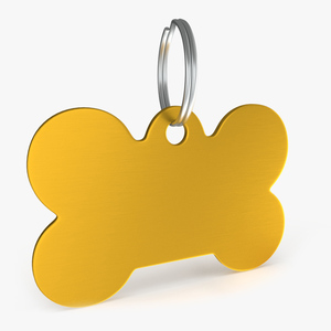 3D Dog Collar Tag Gilded