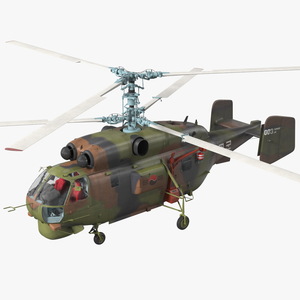 3D Kamov HH32A South Korea Air Force Helicopter Rigged
