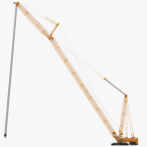 3D Crawler Crane with Lattice Boom for Construction model