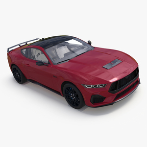 3D Ford Mustang 2024 Red