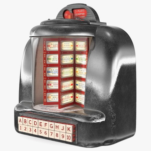 Retro Tabletop Jukebox 3D