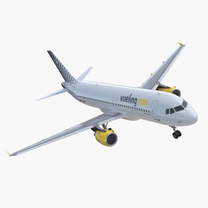 3D model Airbus A320 Vueling Airlines Rigged