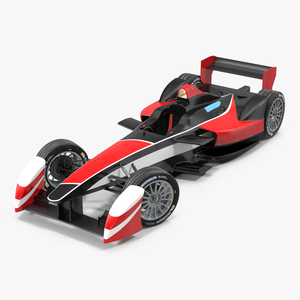 3D model Formula E Race Car Generic 2 Rigged