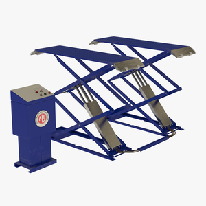 3D model Automotive Scissor Lift Rigged