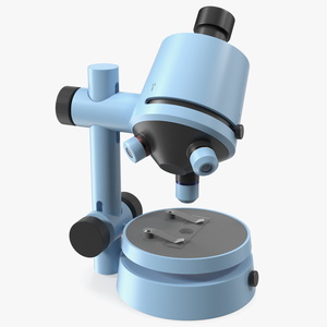 3D model Stereoscopic Modern Microscope Blue