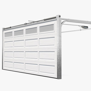 Electric Garage Doors White 3D