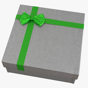 3D Giftbox 4 Silver