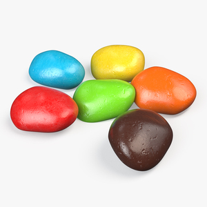 Multicolored Chocolate Nut Candies 3D model