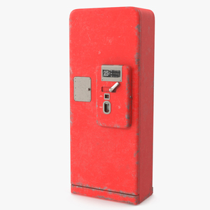 3D model Vintage Aged Coke Bottle Vending Machine