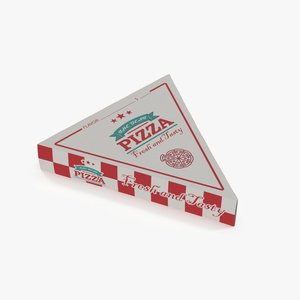 Triangle Pizza Slice Packaging Box 3D model