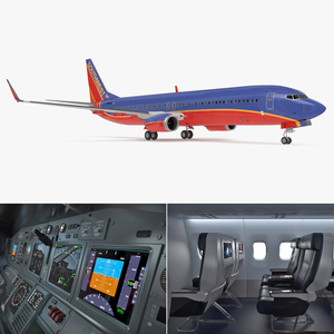 Boeing 737 900 with Interior Southwest Airlines 3D