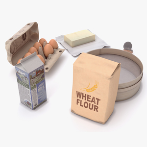 Baking Tool and Products 3D model