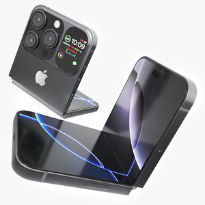 3D iPhone Flip Bent Midnight Black