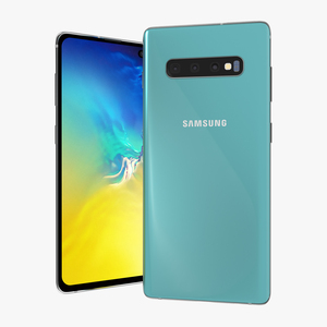 Aquamarine Samsung Galaxy S10 Plus 3D model