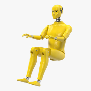 Crash Test Dummy Sitting Posture 3D