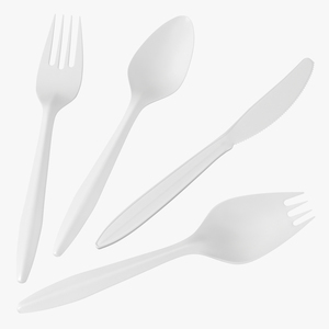 Plastic Cutlery Set 3D model