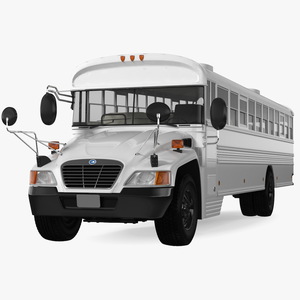 3D Blue Bird Vision Commercial Bus