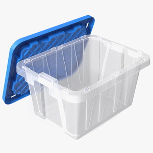 Storage Plastic Container with Lid 3D model