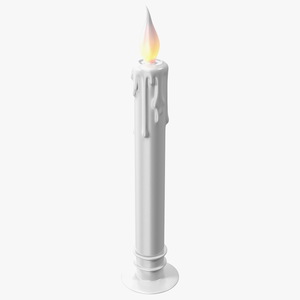 3D Electric Candle with Flame Effect model