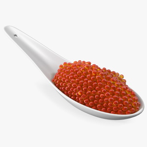 3D Spoon with Red Caviar