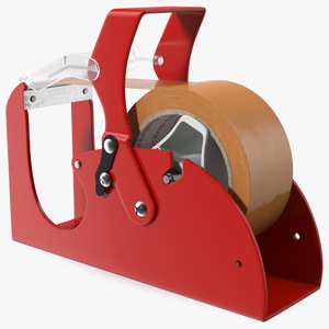 Benchtop Tape Dispenser with Safety Guard Brown 3D