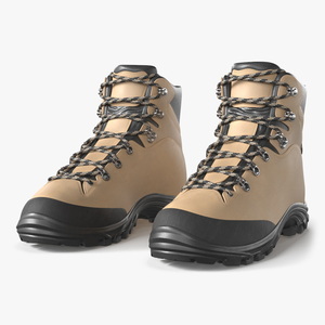 Boots for Hiking Beige 3D