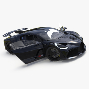 Sport Coupe Black Rigged 3D model