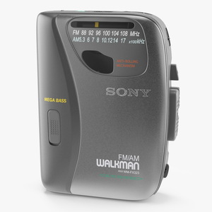 3D Vintage Sony Walkman Cassette Player