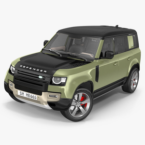 Land Rover Defender Country Pack Rigged 3D model