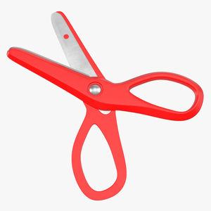 Scissors 3 Red 3D model