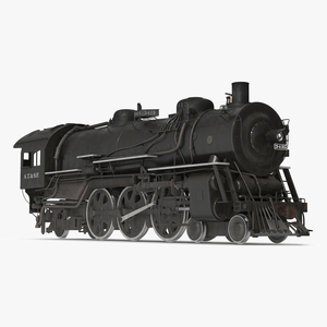 3D model Steam locomotive Santa Fe 3415