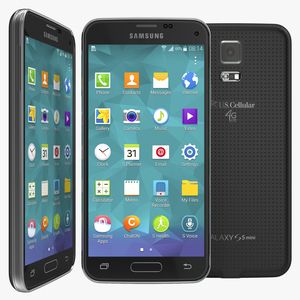 3D Samsung Galaxy S5 Mini Black model