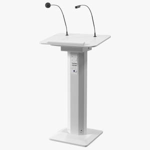 3D model Portable Lectern System Ahuja ASL-3000R White