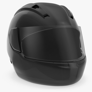 Black Full Face Helmet 3D