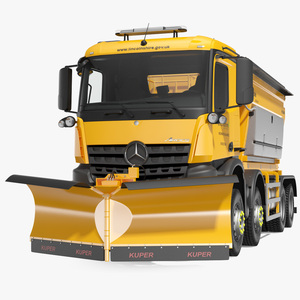 Mercedes Benz 8x6 Arocs Gritter Truck 3D