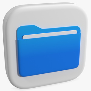 3D iPhone iOS Files Icon