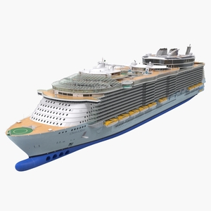 Cruise Ship Oasis of The Seas Simple Details 3D model