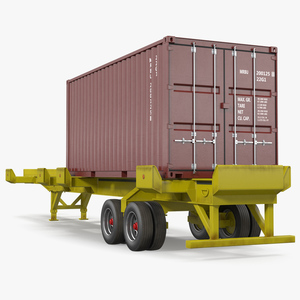 3D Trailer with 20ft ISO Container