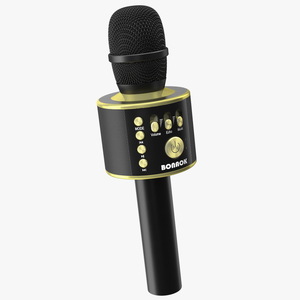 3D model Bluetooth Karaoke Bonaok Microphone Black and Gold