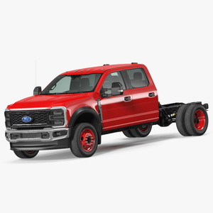 Red 2023 Ford Super Duty F550 3D model