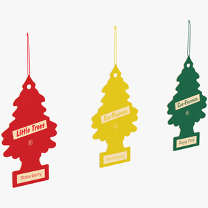 Little Trees Hanging Car Fresheners Set 3D model