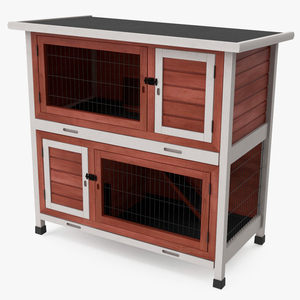 3D model Rabbit Hutch Painted